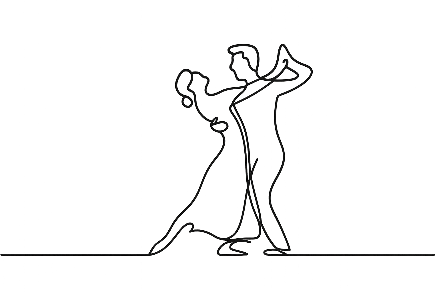 Dancing couple illustration
